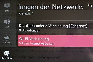 Netzwerkverbindung am Smart-TV einstellen