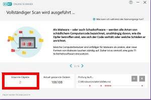 Online-Virenscanner findet Schadsoftware