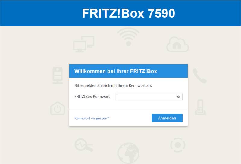 Fritzbox Login-Bereich