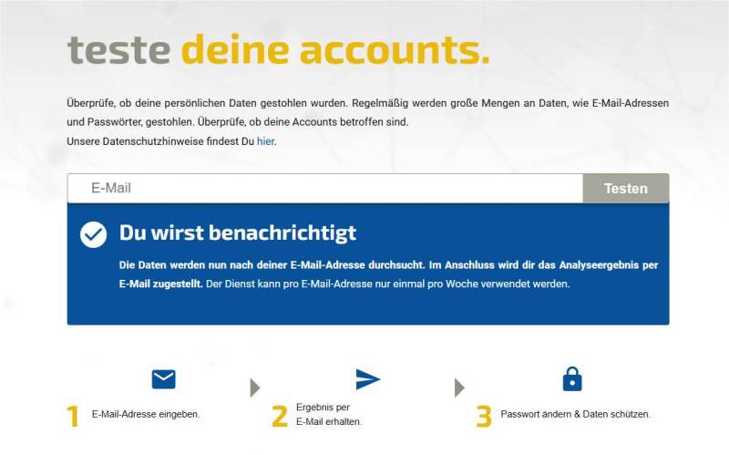 Leakchecker der Uni Bonn