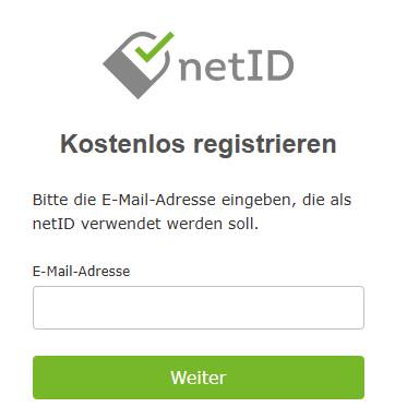 Registrierung bei netID