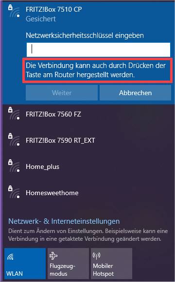 WLAN-Verbindung herstellen